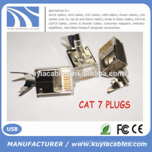 Alta calidad RJ45 blindado Cat7 enchufe 1.5mm agujero de alambre STP